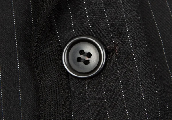 【SALE】ブラック コムデギャルソンBLACK COMME des GARCONS製品染めパイピングストライプジャケット 黒M K-66476_009