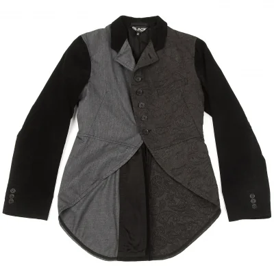 ブラック コムデギャルソンBLACK COMME des GARCONS クレイジーパターンスワローテールジャケット