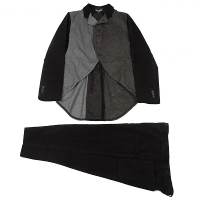 ブラック コムデギャルソンBLACK COMME des GARCONS クレイジーパターンスワローテールセットアップ