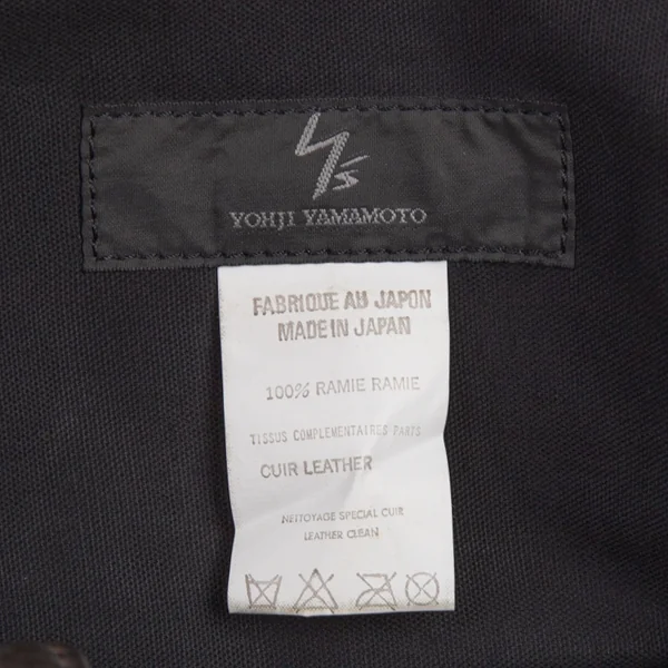 ワイズフォーメンY’s for men ジャングル柄レザー切替リネントートバッグ 緑 K-66542_020