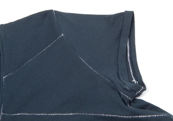【SALE】イッセイミヤケISSEY MIYAKE 切り替えステッチTシャツ 紺2 K-66570_006