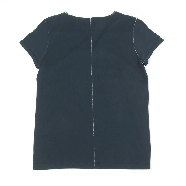 【SALE】イッセイミヤケISSEY MIYAKE 切り替えステッチTシャツ 紺2 K-66570_009