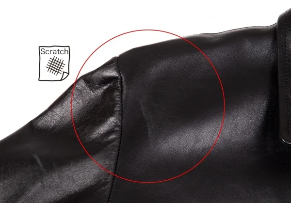 【SALE】ヨウジヤマモト プールオムYohji Yamamoto POUR HOMMEカウレザーririジップハーフコート 黒M K-66638_005