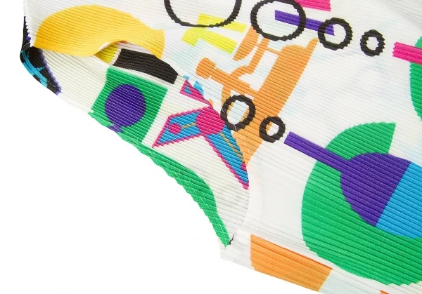 PLEATS PLEASE Textured Printed Sleeveless Shirt K-66683_005