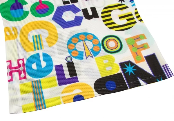 PLEATS PLEASE Textured Printed Sleeveless Shirt K-66683_006