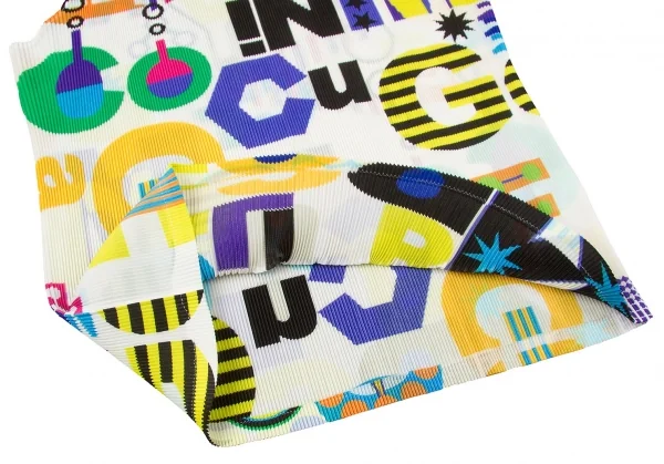 PLEATS PLEASE Textured Printed Sleeveless Shirt K-66683_007