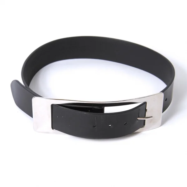 Maison Martin Margiela Big Buckle Belt Black,Silver M K-66773_001