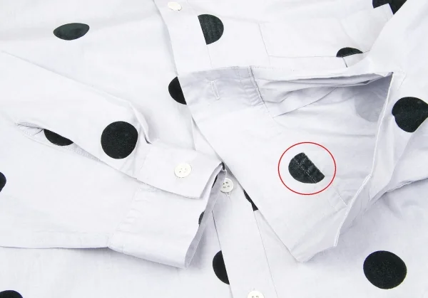 【SALE】ワイズフォーメンY's for men コットンフロッキードットシャツ ブルーグレー3 K-66795_006