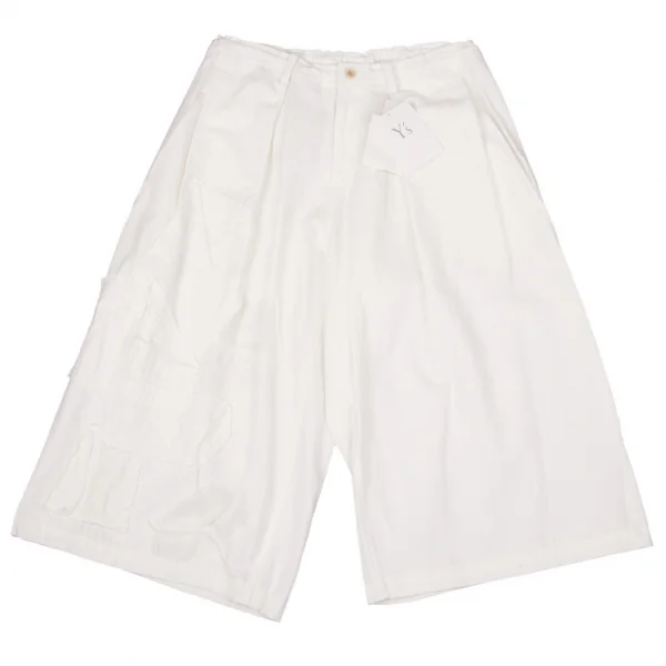 【SALE】ワイズY’s コットンリネンパッチワークワイドパンツ