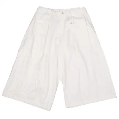 【SALE】ワイズY’s コットンリネンパッチワークワイドパンツ