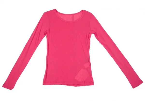 新品!【SALE】新品！ワイズY’s バックセンター切替ジョーゼット長袖カットソー ピンク2 K-66851_002