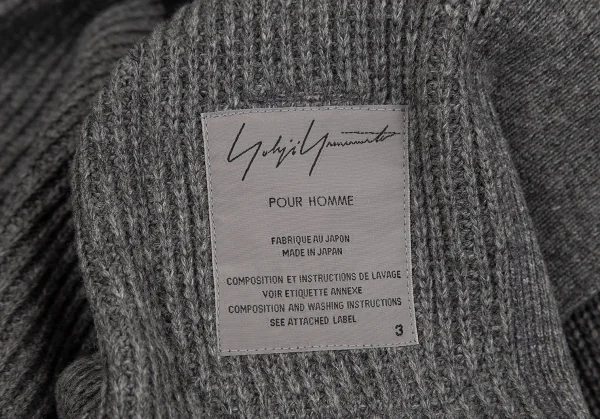 Yohji Yamamoto POUR HOMME Wool Knit Jacket K-66906_015