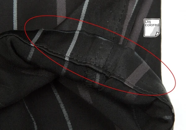 【SALE】ヨウジヤマモト プールオムYohji Yamamoto POUR HOMME レーヨンストライプ光沢パンツ 黒2 K-66914_011