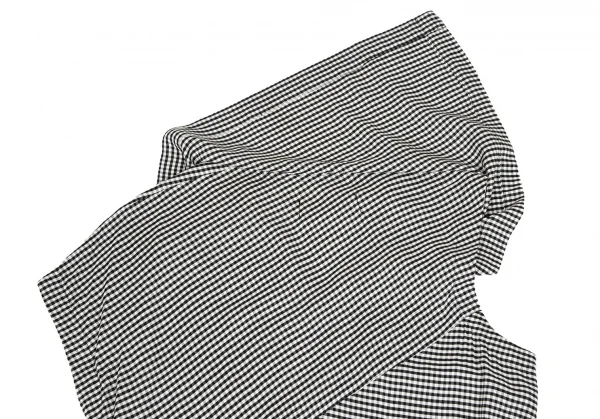 【SALE】トリコ コムデギャルソンtricot COMME des GARCONS ギンガムチェック切替レーヨンワンピース 黒白M位 K-66960_014