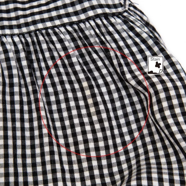 【SALE】トリコ コムデギャルソンtricot COMME des GARCONS ギンガムチェック切替レーヨンワンピース 黒白M位 K-66960_016