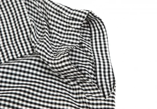 【SALE】トリコ コムデギャルソンtricot COMME des GARCONS ギンガムチェック切替レーヨンワンピース 黒白M位 K-66960_007