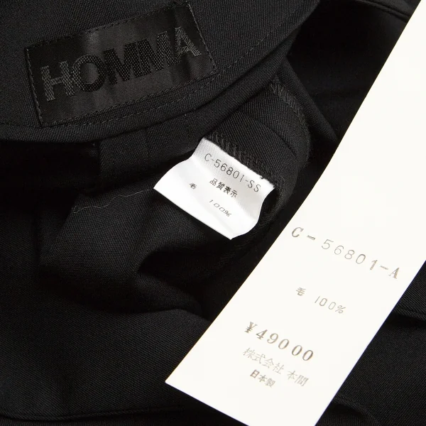 HOMMA Wool Gabardine Cutting Collar Coat K-67010_017