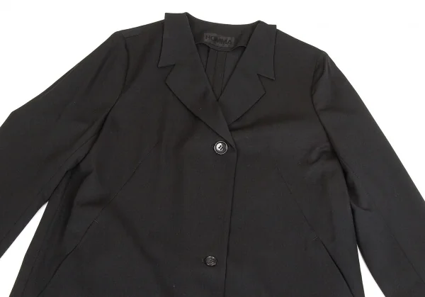 HOMMA Wool Gabardine Cutting Collar Coat K-67010_003