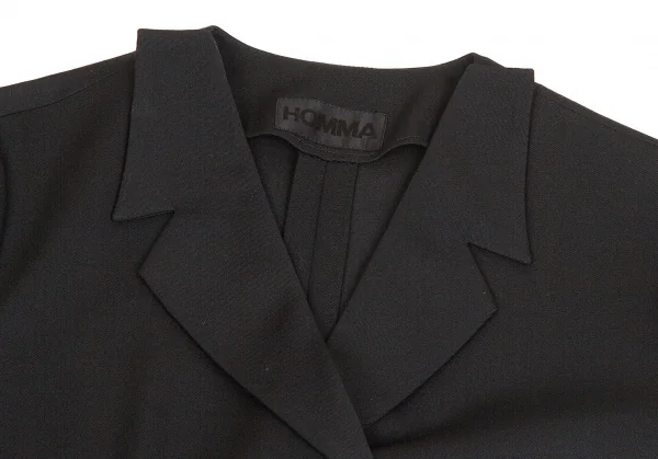 HOMMA Wool Gabardine Cutting Collar Coat K-67010_004