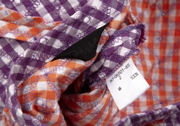 【SALE】ホンマHOMMA バイアスチェックステッチ刺繍インサイドアウトスカート 紫白オレンジ2 K-67013_011