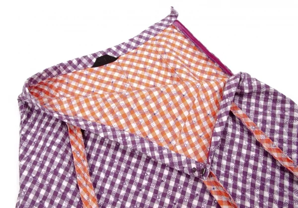 【SALE】ホンマHOMMA バイアスチェックステッチ刺繍インサイドアウトスカート 紫白オレンジ2 K-67013_005