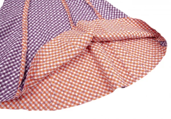 【SALE】ホンマHOMMA バイアスチェックステッチ刺繍インサイドアウトスカート 紫白オレンジ2 K-67013_008