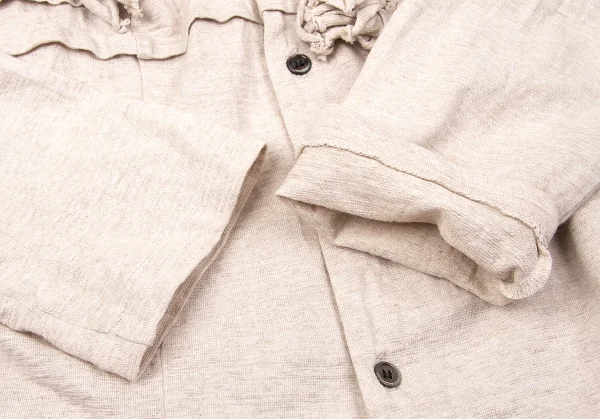 【SALE】トリコ コムデギャルソンtricot COMME des GARCONS リネンコットン断ち切りモチーフカーディガン 杢ベージュM位 K-67064_008