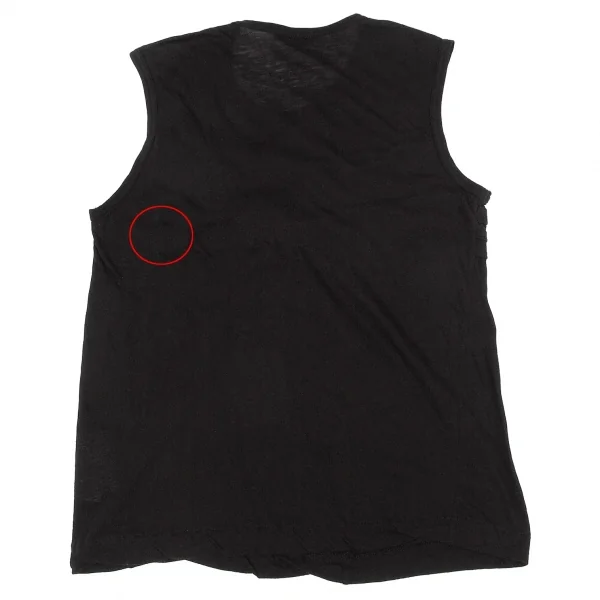 【SALE】トリコ コムデギャルソンtricot COMME des GARCONS 製品洗いモチーフデザインノースリーブトップス 黒M位 K-67071_010