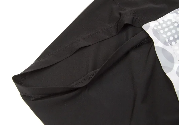 【SALE】イッセイミヤケISSEY MIYAKE ドットプリント切替ボックスシルエットトップス 黒白M位 K-67085_006