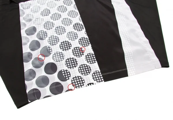 【SALE】イッセイミヤケISSEY MIYAKE ドットプリント切替ボックスシルエットトップス 黒白M位 K-67085_008
