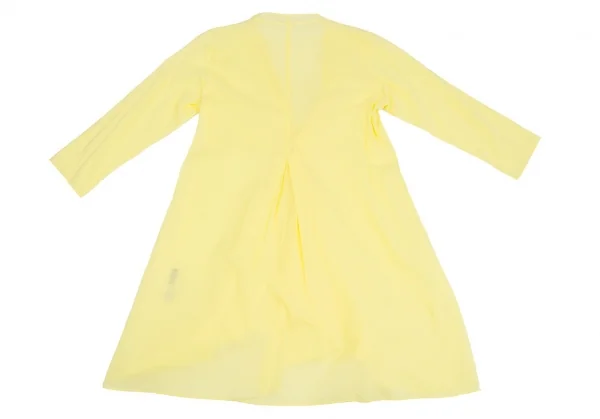 【SALE】ヨーガンレールJURGEN LEHL コットンノーカラーロングシャツカーディ 黄M K-67129_011