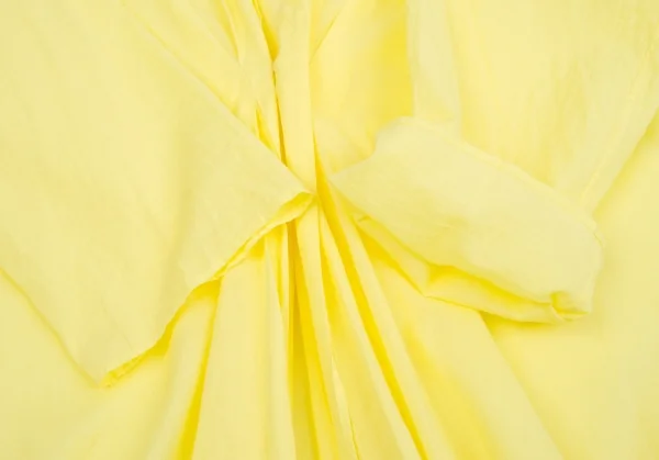 【SALE】ヨーガンレールJURGEN LEHL コットンノーカラーロングシャツカーディ 黄M K-67129_006