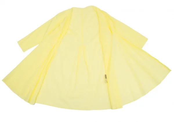 【SALE】ヨーガンレールJURGEN LEHL コットンノーカラーロングシャツカーディ 黄M K-67129_009