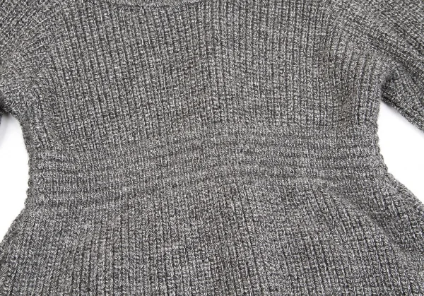 【SALE】アンダーカバーイズムUNDERCOVER ISM ジップデザインニットコート 黒グレー2 K-67152_015