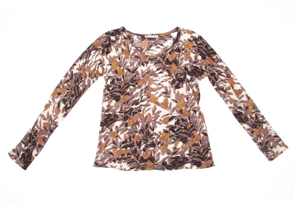 【SALE】マルニMARNI ボタニカルプリントカットソー モカ他38 K-67210_002
