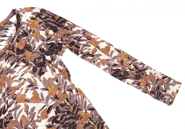 【SALE】マルニMARNI ボタニカルプリントカットソー モカ他38 K-67210_004