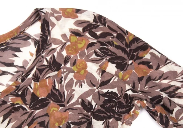 【SALE】マルニMARNI ボタニカルプリントカットソー モカ他38 K-67210_005