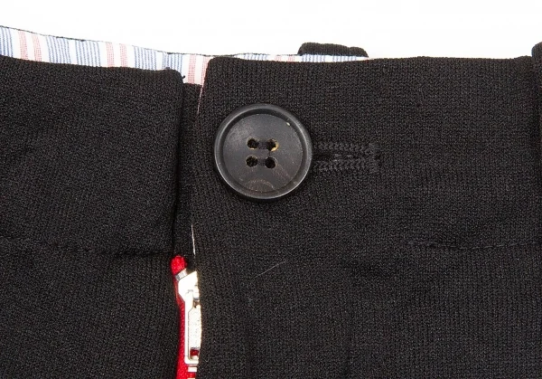 【SALE】ワイズY's ストライプ切替シワ加工ハーフパンツ 黒2 K-67243_003