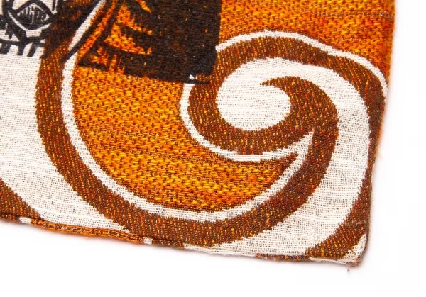 【SALE】コムデギャルソンCOMME des GARCONS 2009 X'mas企画 Jingle Flowers デザイン織りトートバッグ オレンジ茶他 K-67253_004