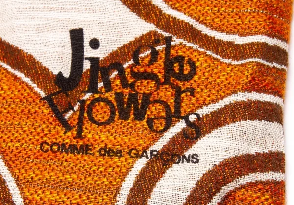 【SALE】コムデギャルソンCOMME des GARCONS 2009 X'mas企画 Jingle Flowers デザイン織りトートバッグ オレンジ茶他 K-67253_005
