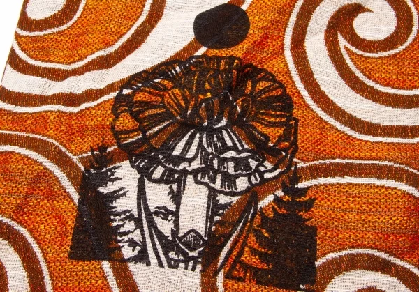 【SALE】コムデギャルソンCOMME des GARCONS 2009 X'mas企画 Jingle Flowers デザイン織りトートバッグ オレンジ茶他 K-67253_006