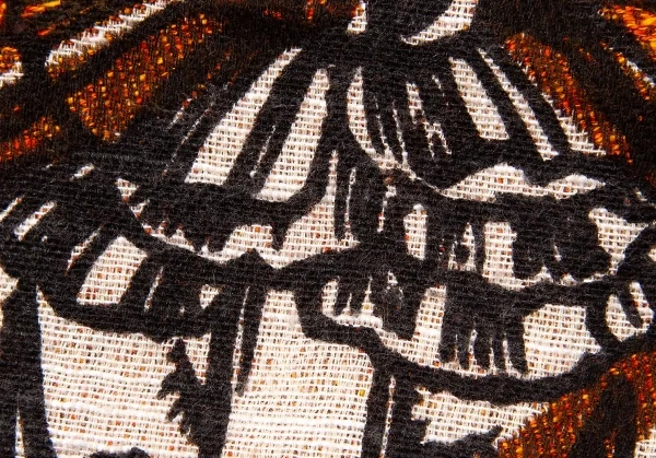 【SALE】コムデギャルソンCOMME des GARCONS 2009 X'mas企画 Jingle Flowers デザイン織りトートバッグ オレンジ茶他 K-67253_007