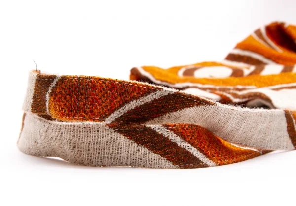 【SALE】コムデギャルソンCOMME des GARCONS 2009 X'mas企画 Jingle Flowers デザイン織りトートバッグ オレンジ茶他 K-67253_008