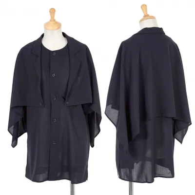 ワイズY's サマーウールケープ付き半袖シャツ