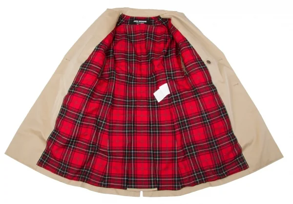 新品!【SALE】ジュンヤワタナベ コムデギャルソンJUNYA WATANABE COMME des GARCONS ファー装飾デザイントレンチポンチョコート ベージュS K-67304_011