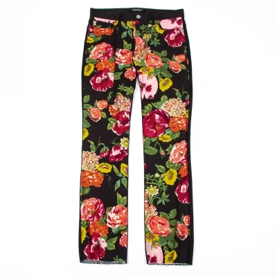 【SALE】新品！ジュンヤワタナベ コムデギャルソンJUNYA WATANABE COMME des GARCONS花柄プリントストレッチパンツ