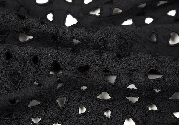 【SALE】ローブドシャンブル コムデギャルソンrobe de chambre COMME des GARCONS コットンレースノースリーブトップス 濃紺M位 K-67347_010