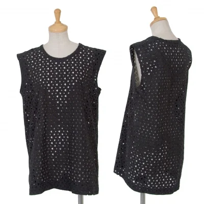 【SALE】ローブドシャンブル コムデギャルソンrobe de chambre COMME des GARCONS コットンレースノースリーブトップス
