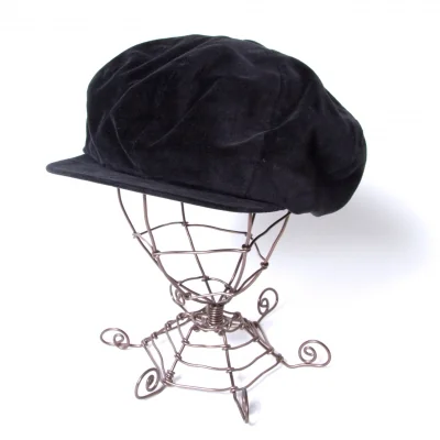 ヨウジヤマモト プールオムYohji Yamamoto POUR HOMME ベロアキャスケット 黒