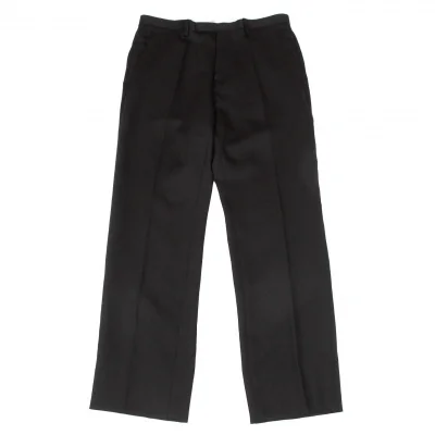ジャンポールゴルチエJean Paul GAULTIER ウールポリノータックテーパードパンツ 黒
